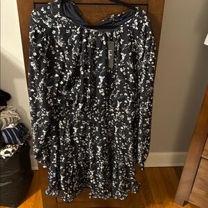 Lulu's Blue and White Floral Dress